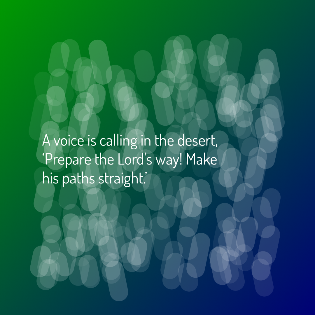 Verse of the Day Image for 2025-09-01. Scripture reference Mark 1: 3