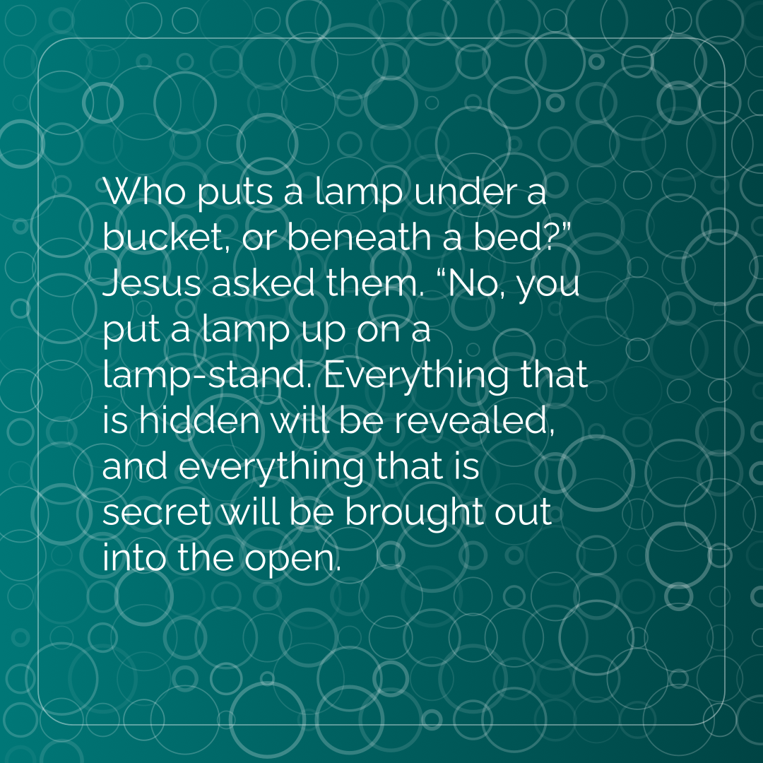 Verse of the Day Image for 2025-09-16. Scripture reference Mark 4: 21-22