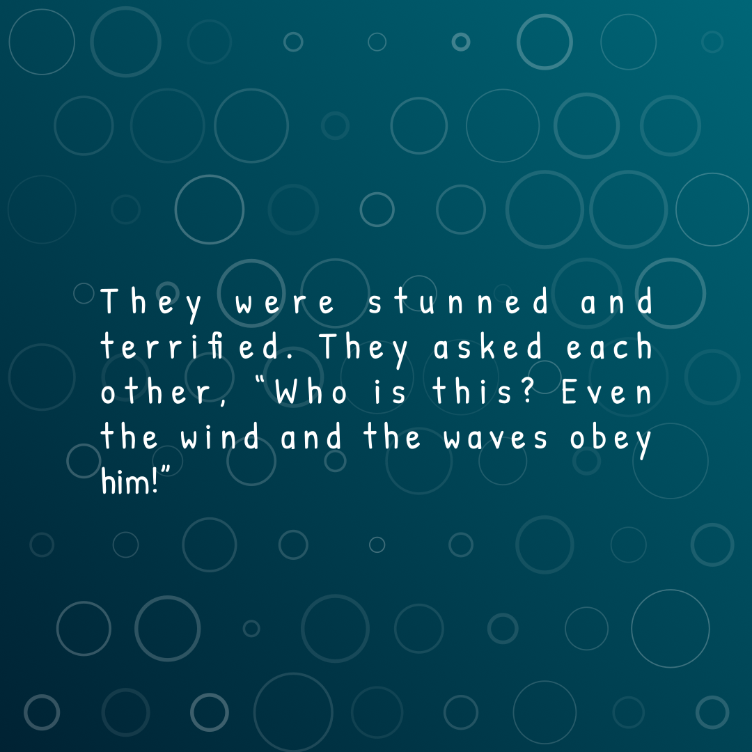 Verse of the Day Image for 2025-09-18. Scripture reference Mark 4: 41