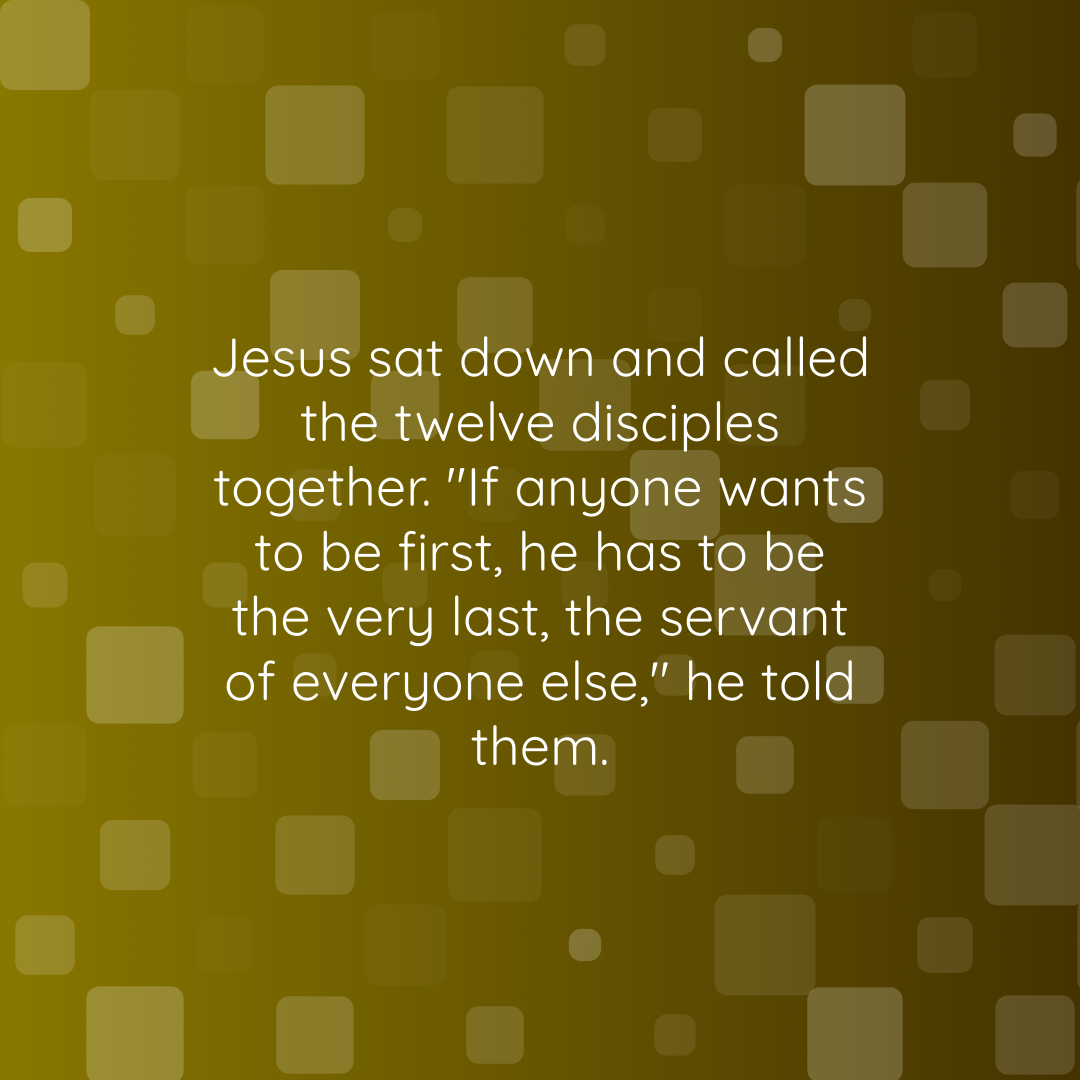 Verse of the Day Image for 2025-10-05. Scripture reference Mark 9: 35