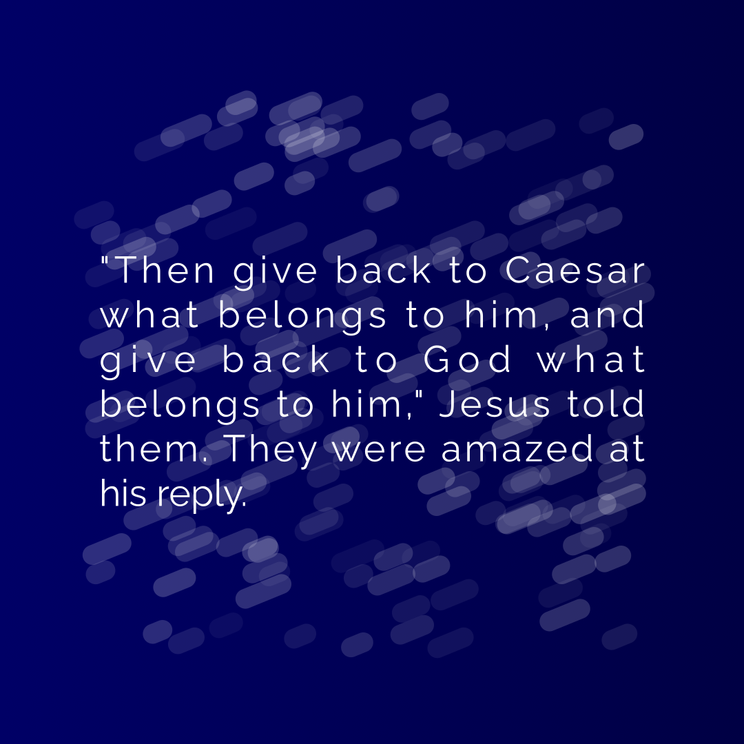 Verse of the Day Image for 2025-10-15. Scripture reference Mark 12: 17