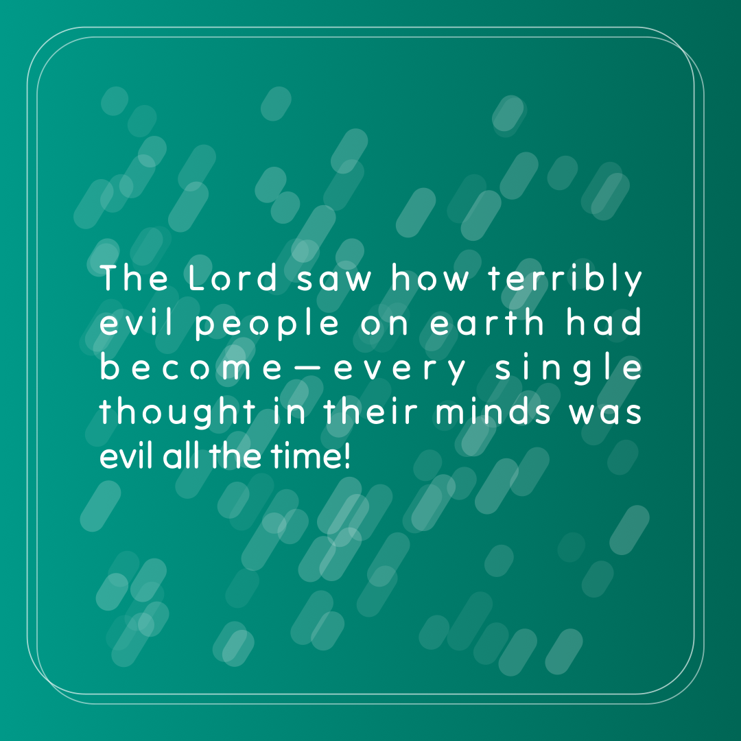 Verse of the Day Image for 2025-11-11. Scripture reference Genesis 6: 5