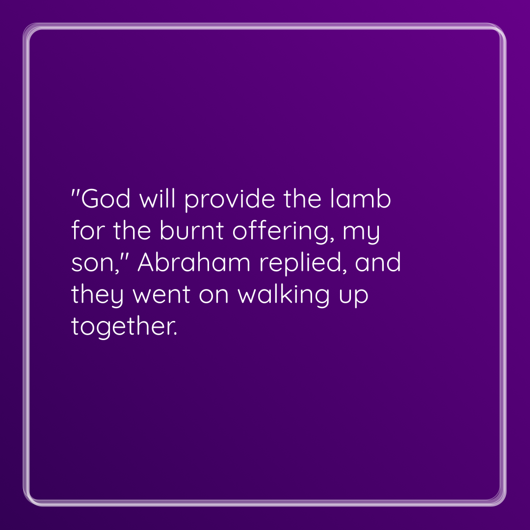 Verse of the Day Image for 2025-11-25. Scripture reference Genesis 22: 8