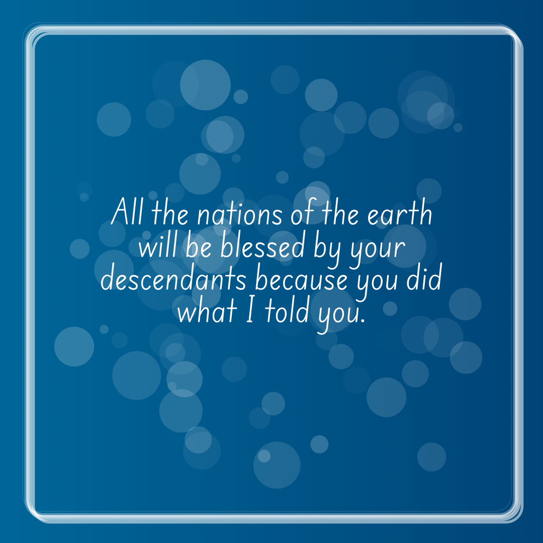 Verse of the Day Image for 2025-11-27. Scripture reference Genesis 22: 18