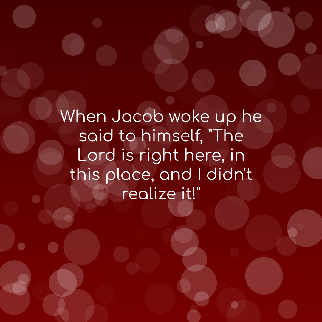 Verse of the Day Image for 2025-12-02. Scripture reference Genesis 28: 16