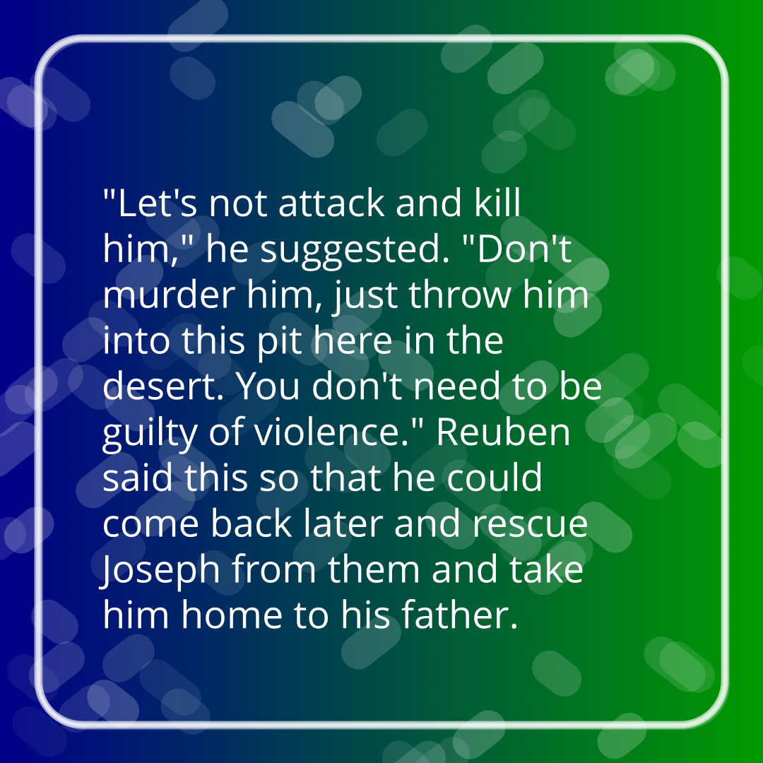 Verse of the Day Image for 2025-12-10. Scripture reference Genesis 37: 22