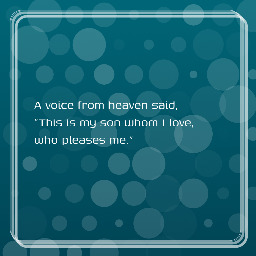 Verse of the Day Image for 2026-01-02. Scripture reference Matthew 3: 17