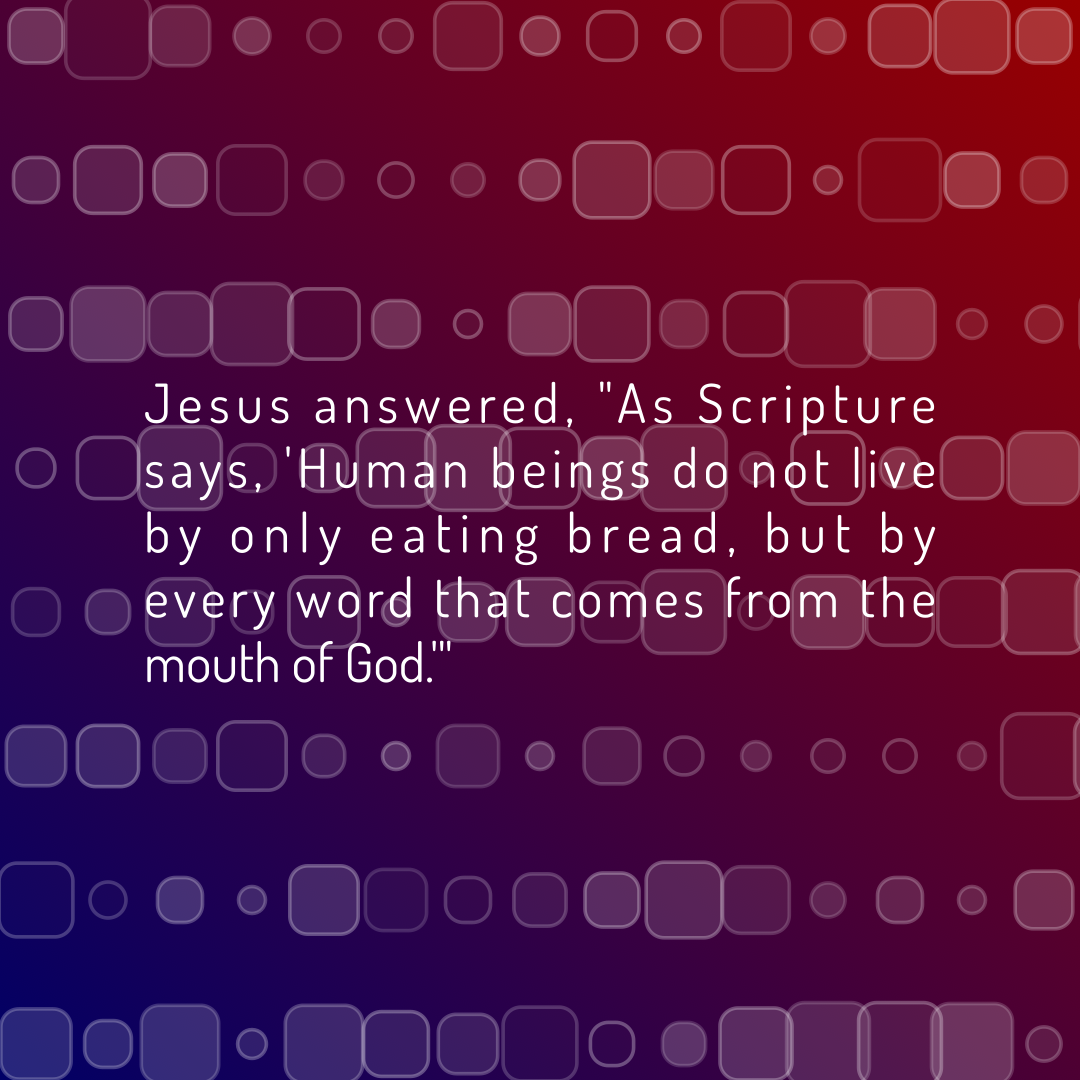 Verse of the Day Image for 2026-01-03. Scripture reference Matthew 4: 4