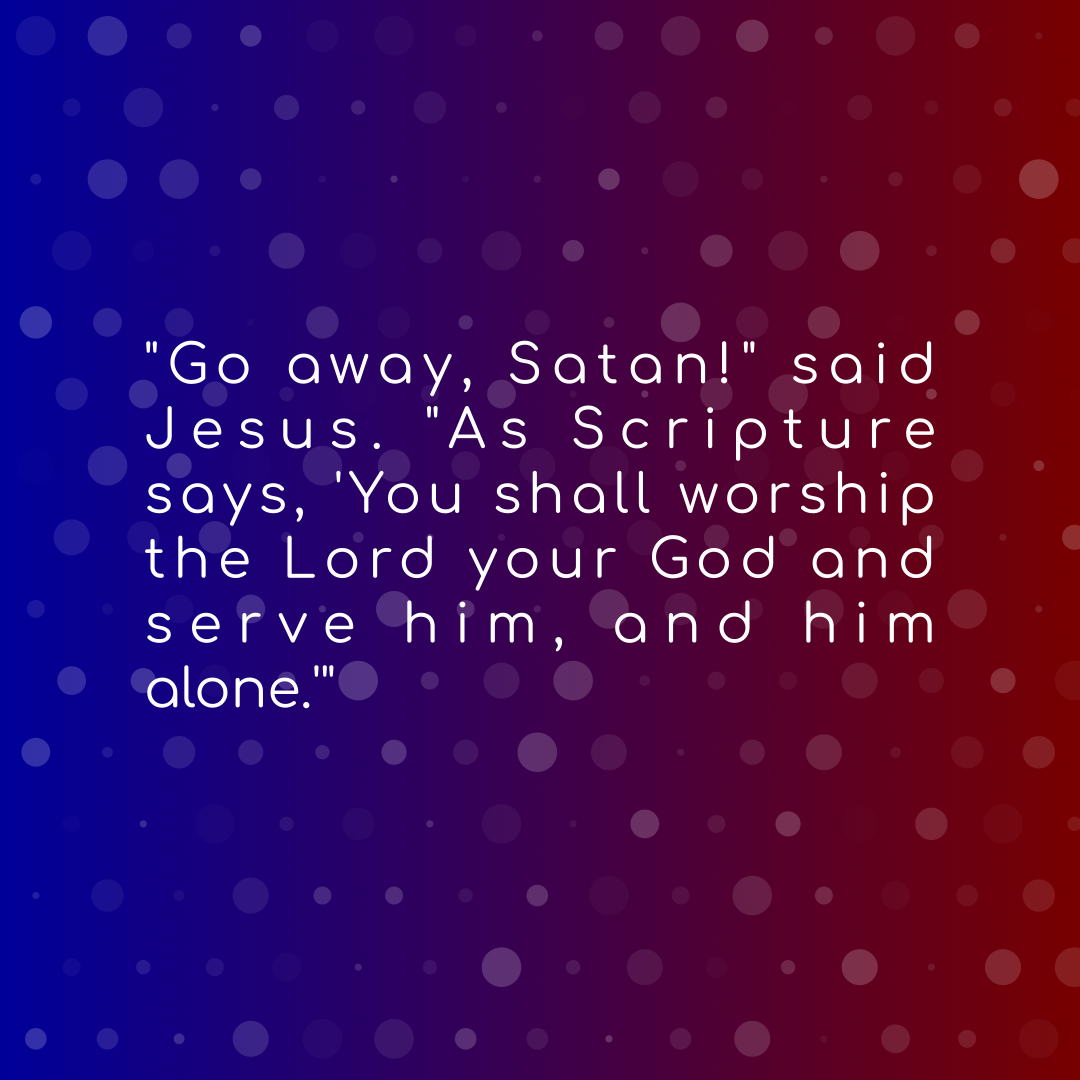 Verse of the Day Image for 2026-01-05. Scripture reference Matthew 4: 10