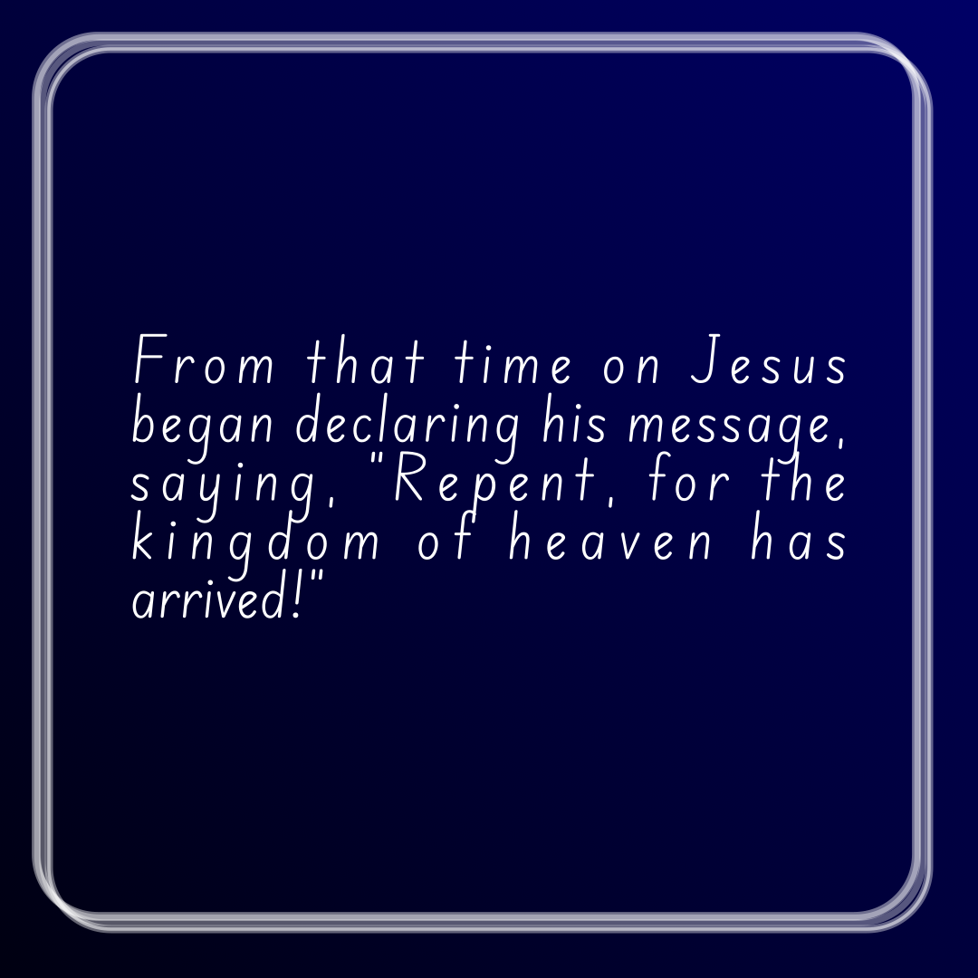 Verse of the Day Image for 2026-01-06. Scripture reference Matthew 4: 17