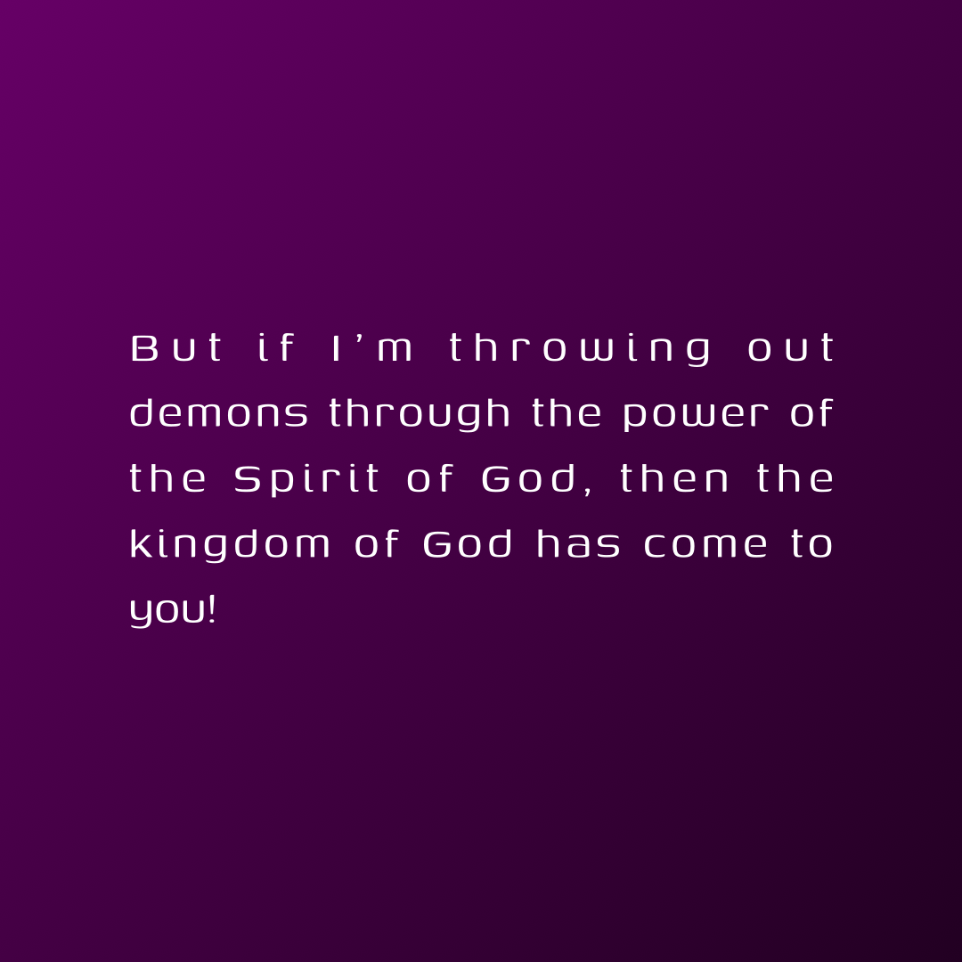 Verse of the Day Image for 2026-02-16. Scripture reference Matthew 12: 28