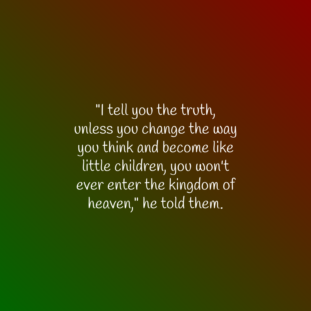 Verse of the Day Image for 2026-03-18. Scripture reference Matthew 18: 3