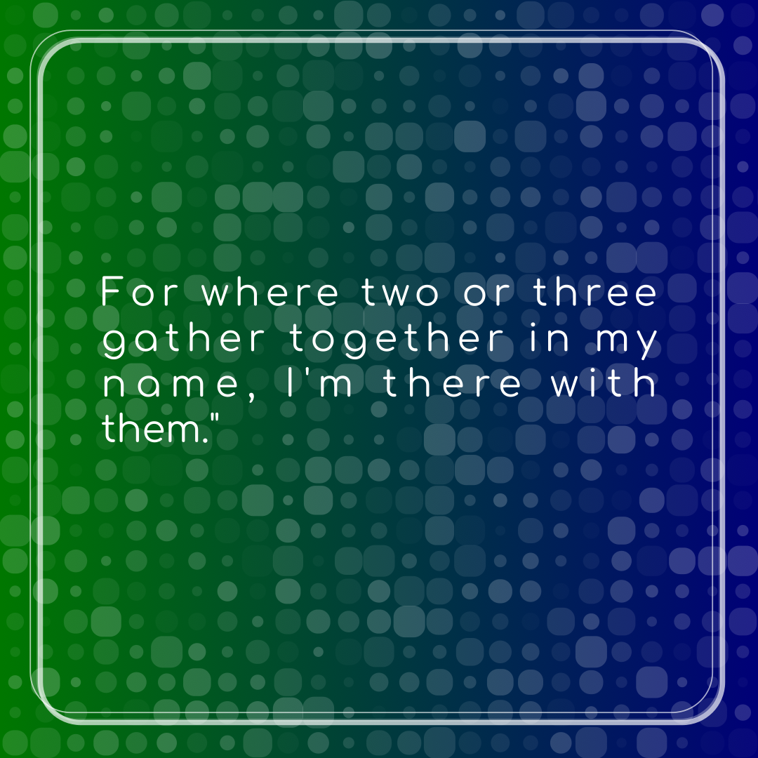 Verse of the Day Image for 2026-03-22. Scripture reference Matthew 18: 20