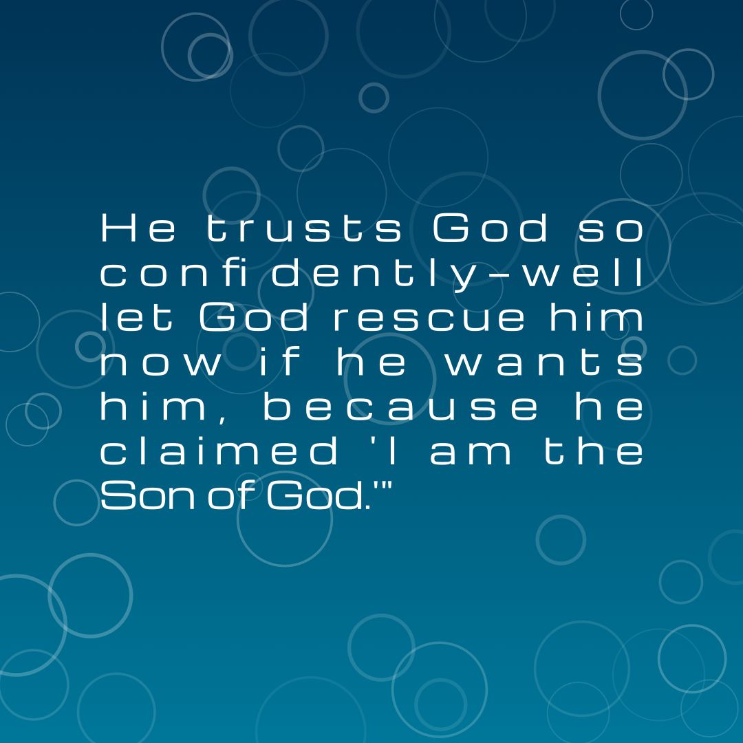Verse of the Day Image for 2026-05-25. Scripture reference Matthew 27: 43