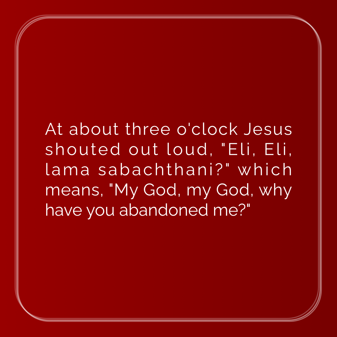 Verse of the Day Image for 2026-05-26. Scripture reference Matthew 27: 46