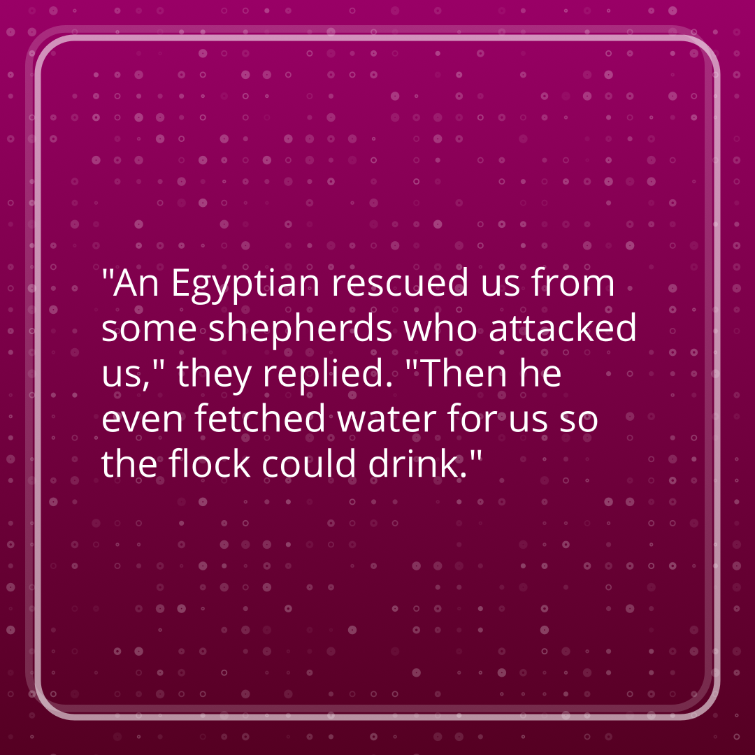 Verse of the Day Image for 2026-06-09. Scripture reference Exodus 2: 19
