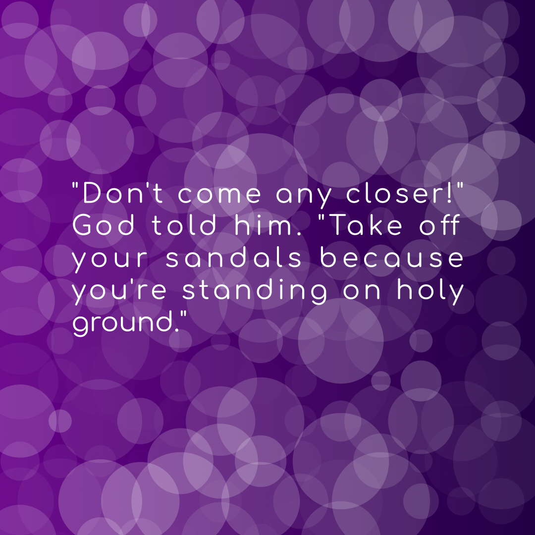 Verse of the Day Image for 2026-06-13. Scripture reference Exodus 3: 5