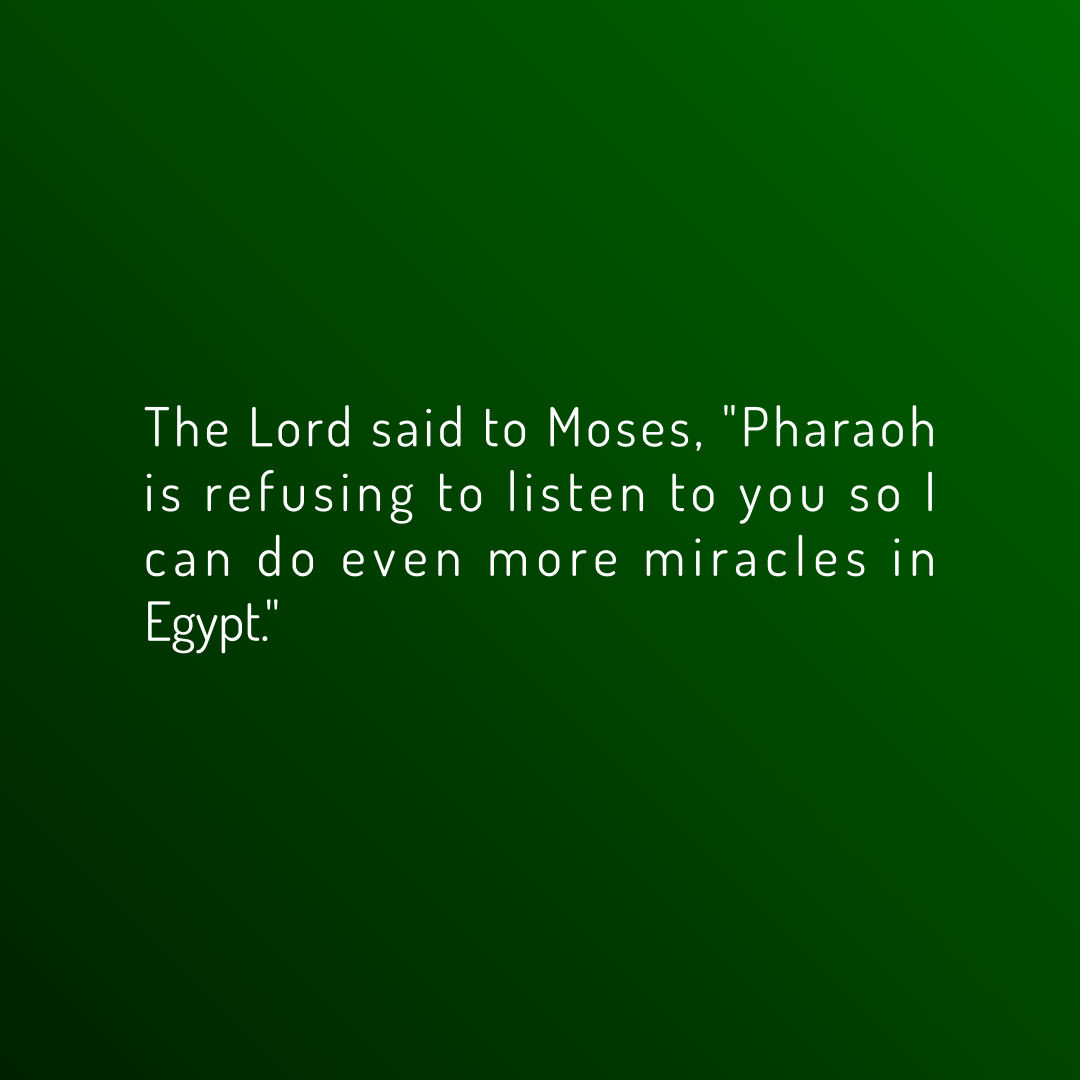 Verse of the Day Image for 2026-07-11. Scripture reference Exodus 11: 9