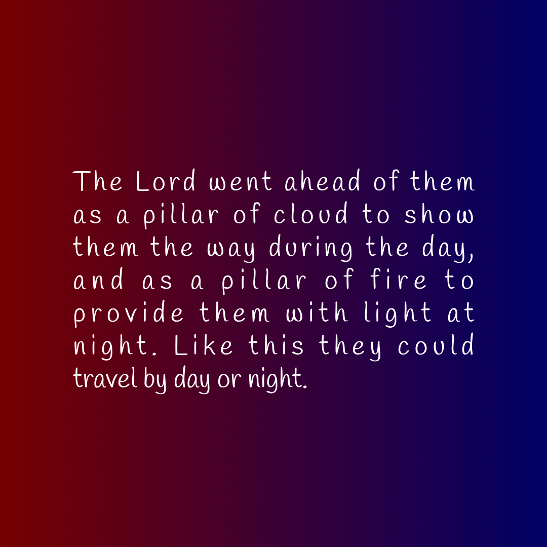 Verse of the Day Image for 2026-07-15. Scripture reference Exodus 13: 21
