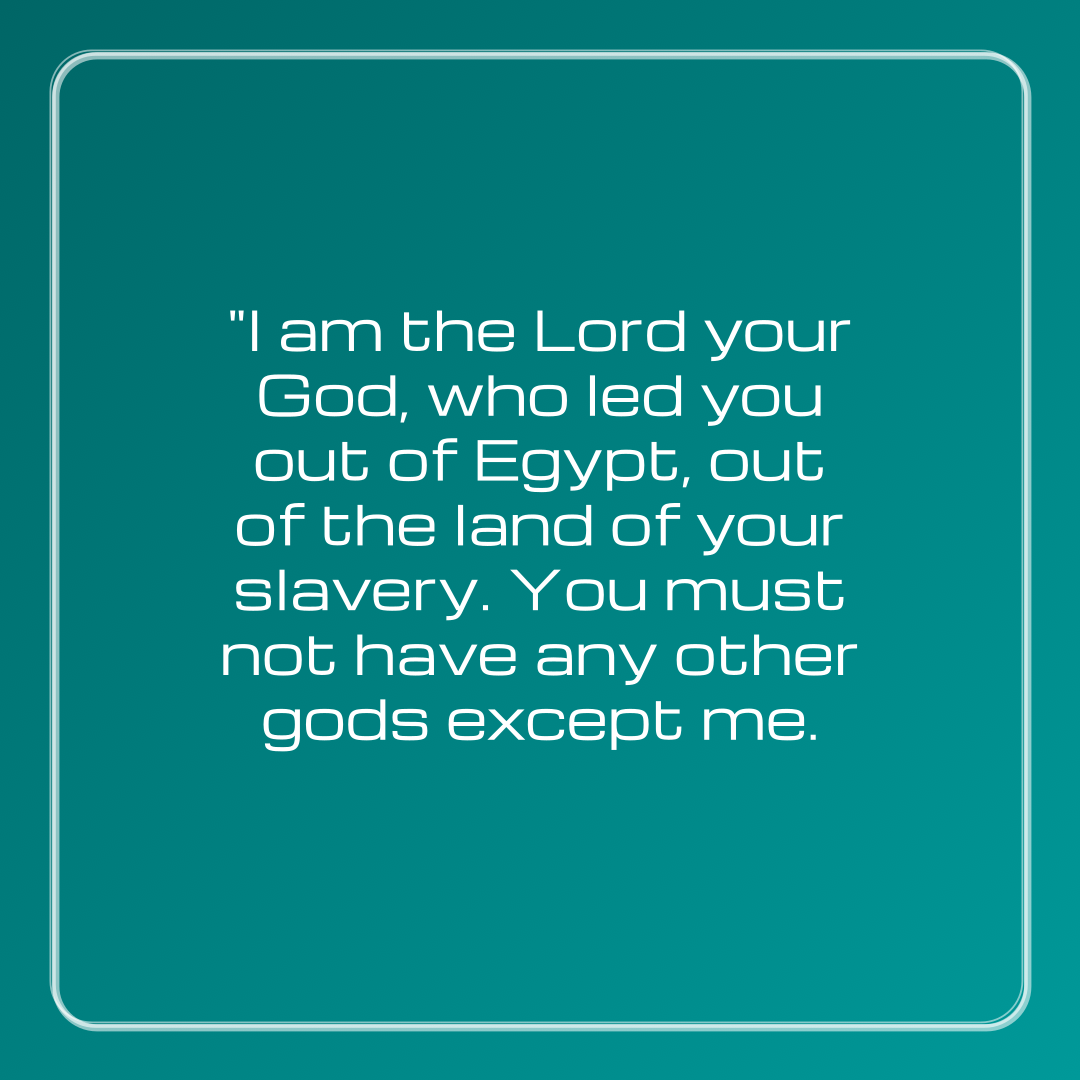 Verse of the Day Image for 2026-07-30. Scripture reference Exodus 20: 2-3