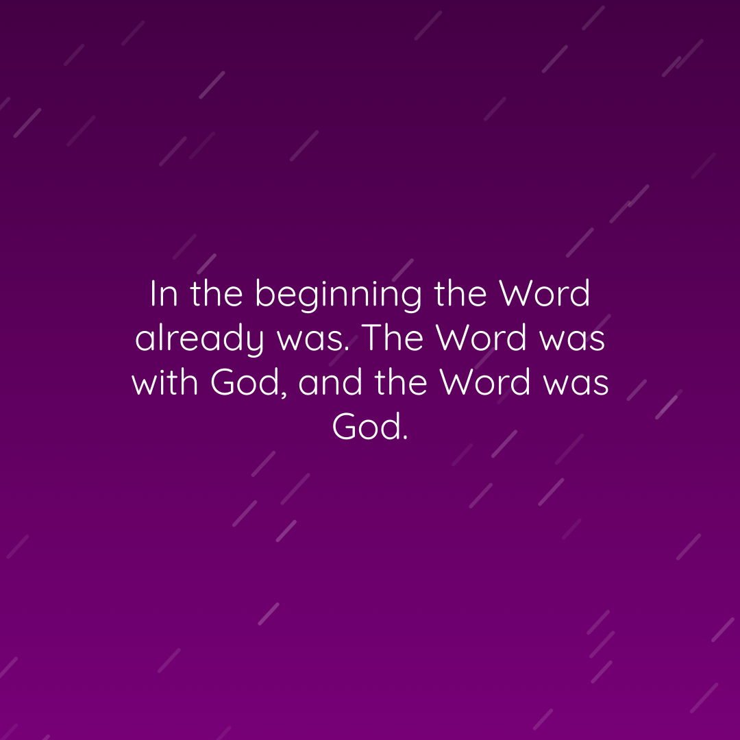 Verse of the Day Image for 2026-08-01. Scripture reference John 1: 1