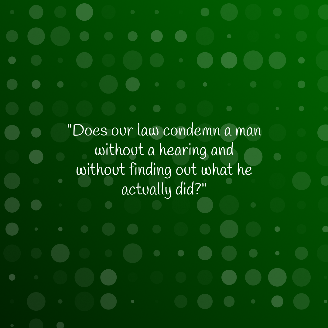 Verse of the Day Image for 2026-09-21. Scripture reference John 7: 51