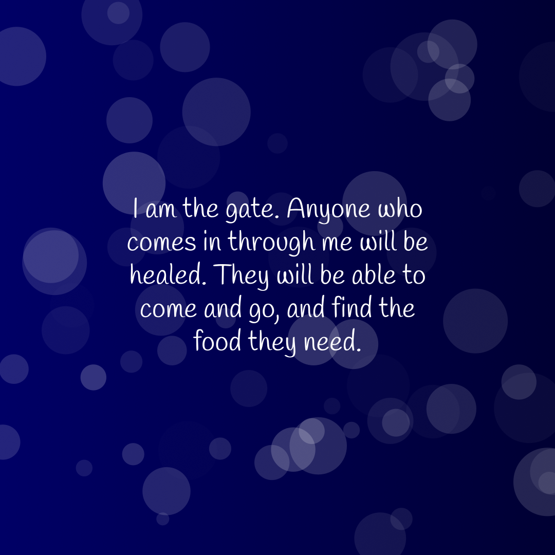 Verse of the Day Image for 2026-10-06. Scripture reference John 10: 9
