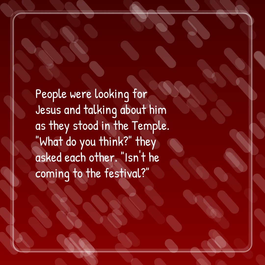 Verse of the Day Image for 2026-10-20. Scripture reference John 11: 56
